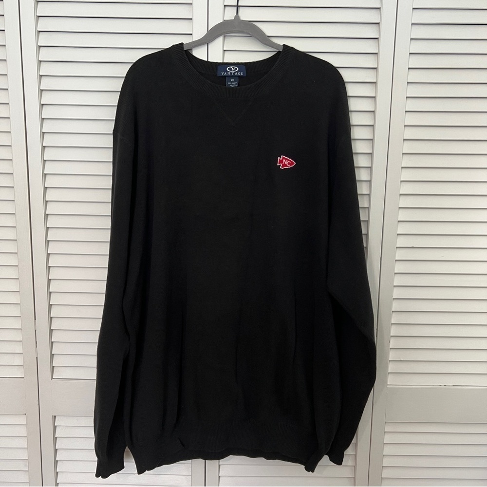 Vantage North Carolina Arrow Head Knit Sweatshirt Men's 2X Cotton Winter